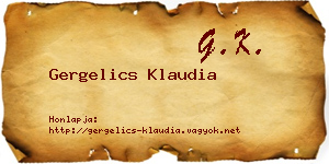 Gergelics Klaudia névjegykártya