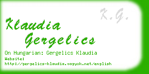 klaudia gergelics business card